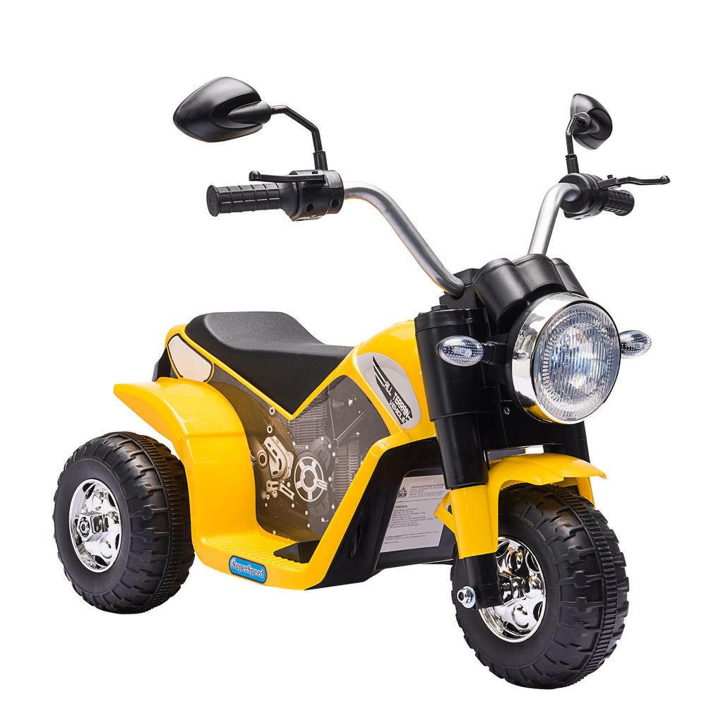 6V Kids Electric Motorbike 3 Wheels Ride On Toy with Horn Headlights Realistic Sounds for Girl Boy 18 - 36 Months