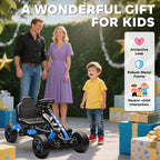 Pedal Go Kart for Kids Aged 3-6 Years, with Freewheel System, Brake, EVA Anti-Slip Wheels