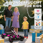 Pedal Go Kart for Kids Aged 3-6 Years, with Freewheel System, Brake, EVA Anti-Slip Wheels