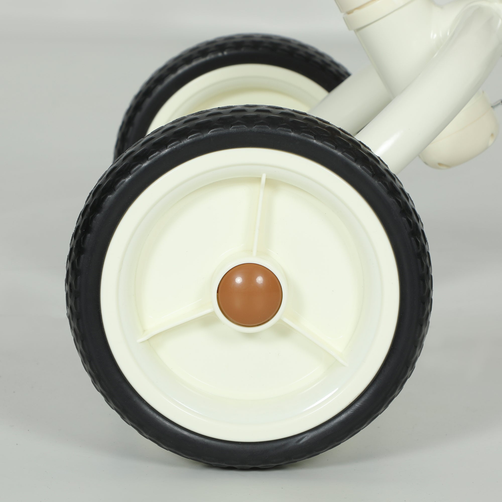 2-In-1 Toddler Trike for 2-5 Years Old, 3 Wheel Bike with Adjustable Parent Handle, Basket for Boys and Girls, White