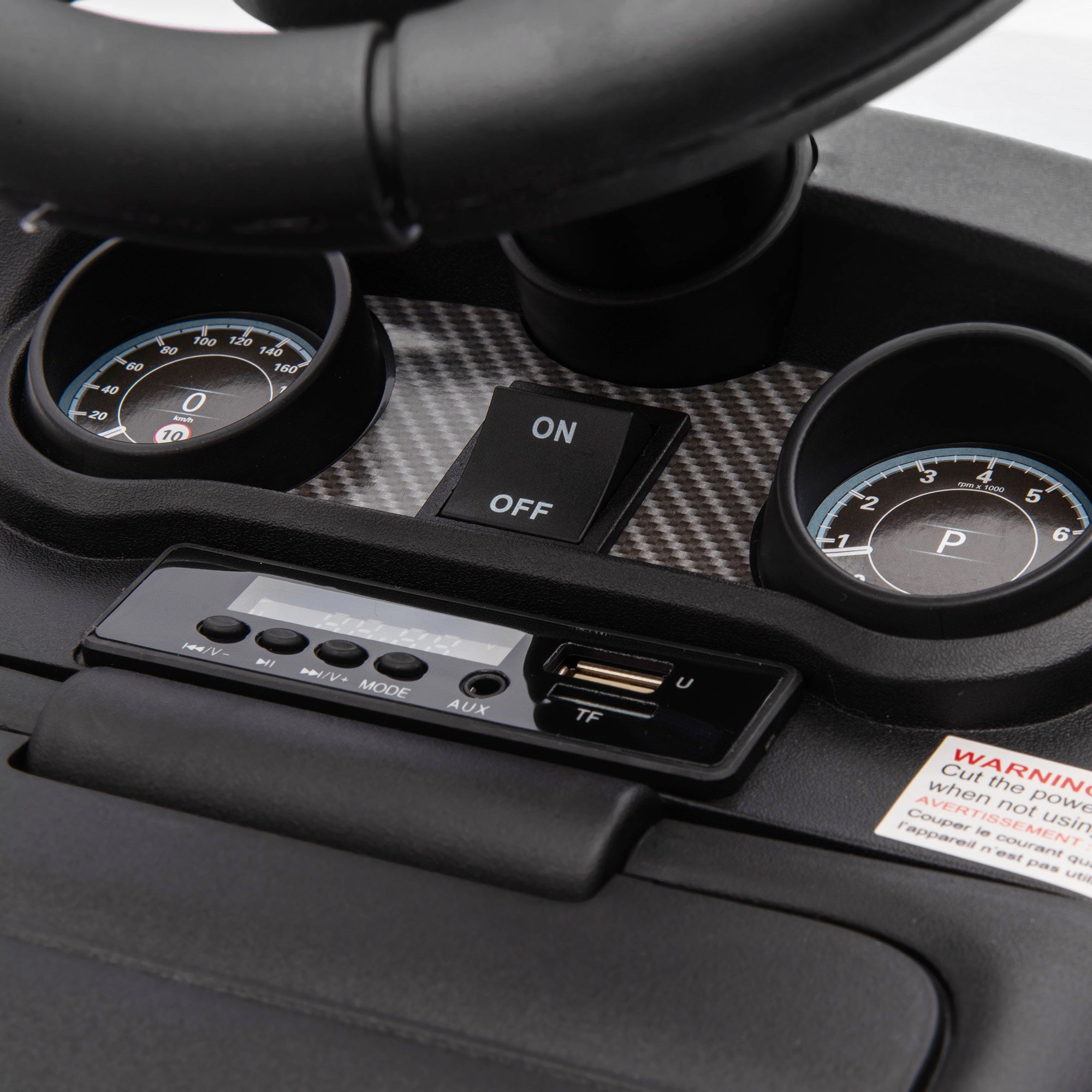 2-in-1 Land Rover Licensed 6V Kids Electric Ride On Car, Sliding Car w/ Headlights, Music, for 18-60 Months