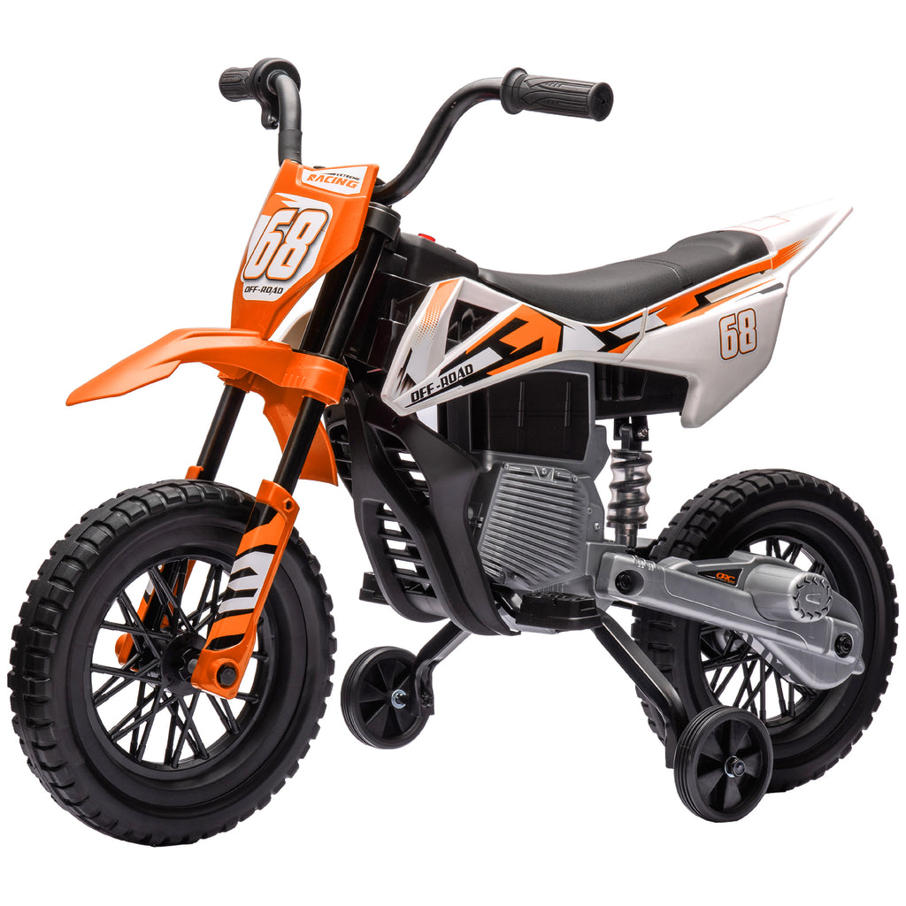 12V Kids Electric Motorbike, Kids Electric Ride on motorcycle w/ Twist Grip Throttle, Training Wheels