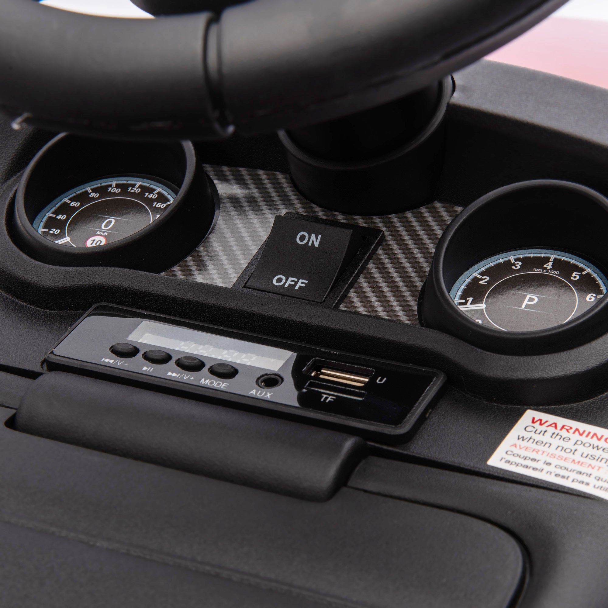 2-in-1 Land Rover Licensed 6V Kids Electric Ride On Car, Sliding Car w/ Headlights, Music, for 18-60 Months