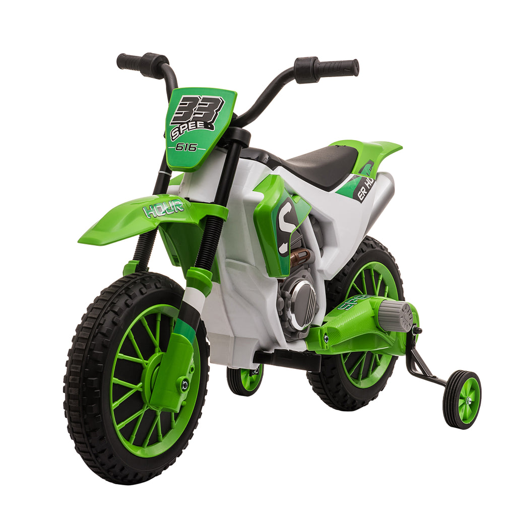 12V Kids Electric Motorcycle Ride-On, with Training Wheels, for Ages 3-6 Years