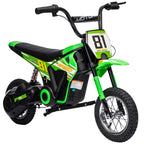 Kids Electric Motorbike, 24V Ride On Motorcycle with 3 Speeds and Rear Suspension, Dirt Bike for 8-12 Years Old