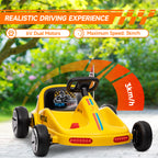 6V Electric Go Kart for Kids with Music, Light, Horn, for 3-5 Years