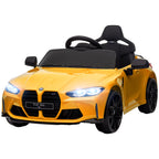 12V BMW M4 Licensed Kids Car with Easy Transport, Remote Control, Suspension, Music, Horn, LED Lights