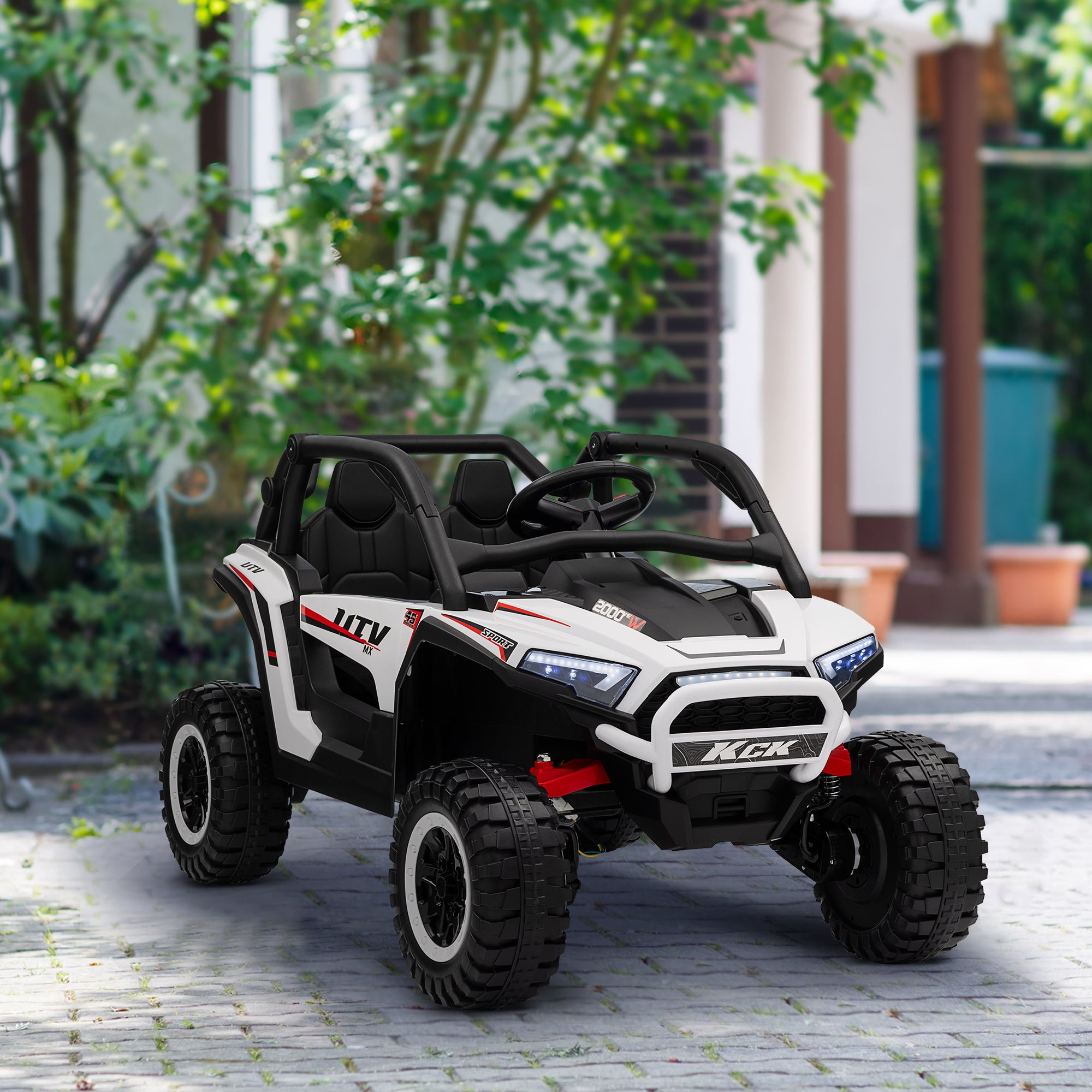 2 Seater 24V 7AH Ride on Truck, Battery Powered Electric Ride On Car w/ Remote, Suspension, 3 Speeds